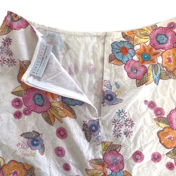 90s Floral Eyelet Skirt - Picture 4 of 7